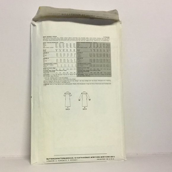 Retro Butterick Dual Size 6-8 Pattern #6809 - Picture 2 of 4